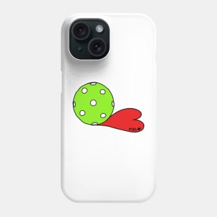 Pickleball Red Heart Shadow Phone Case