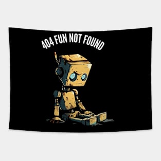 404 Fun Not Found v2 (round) Tapestry