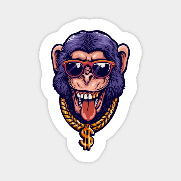 Millionaire Cheeky Monkey Magnet by Weird Banana