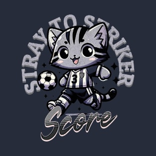 Champion Striker Cat: Feline Soccer Star T-Shirt