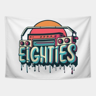 80s Eighties Throwback Vintage - Retro Eighties Girl Pop Culture Tapestry