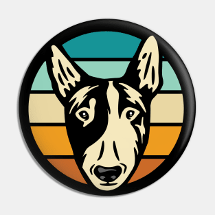 Vintage Retro Bull Terrier Design Pin