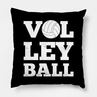 Volleyball Text Retro Pillow