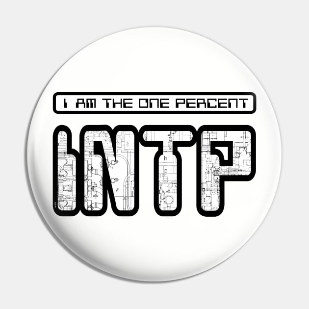 INTP - I Am The One Percent (Blueprint) Pin by Frontier Tech Team