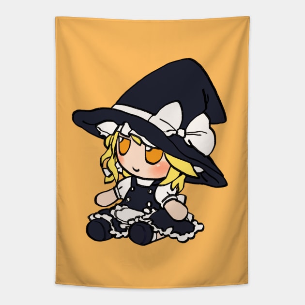 Mudwizard draws marisa kirisame fumo plush / touhou memes Tapestry by mudwizard