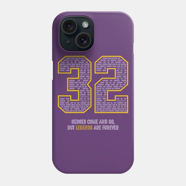 johnson Basketball Magic Los Angeles 32 Legend Phone Case by TEEWEB