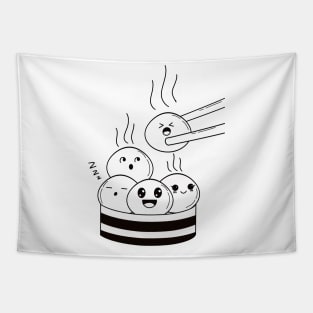 Doodle dimsum cute Tapestry