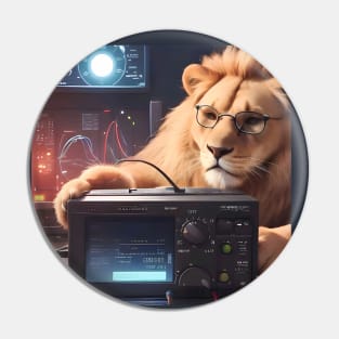 Computer Technician Lion Pin