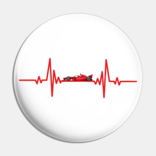 F1 Heartbeat Pulse Red Pin