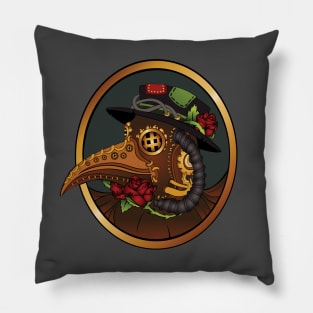 Steampunk plague doctor Pillow