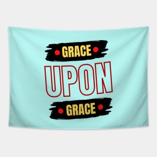 Grace Upon Grace | Christian Typography Tapestry