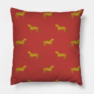 Cheetahs on Red Pillow