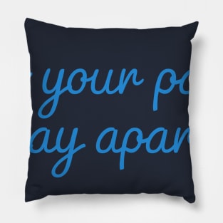 do your part stay apart sweatshirt l Sara Haines sweatshirt shirt l Sara Haines on ABC was spotted wearing this blue stay apart sweater Pillow