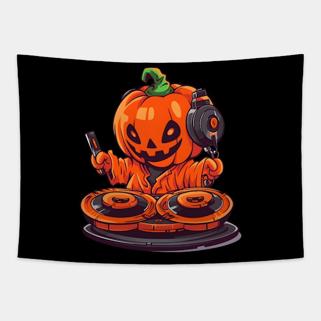 DJ Jack o'lantern Tapestry by pako-valor