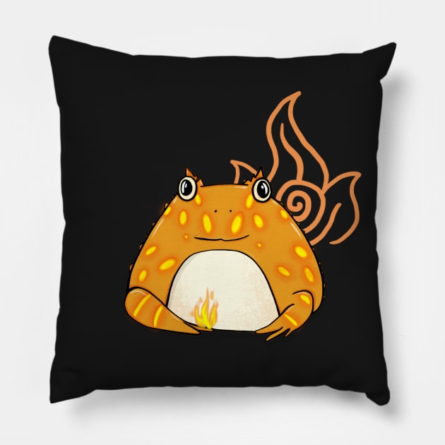 The FIRE FROG Pillow by astonishingemma