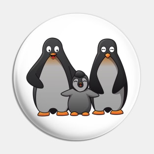 Penguins Happy Family Kawaii Cute Anime Cartoon Character Pin