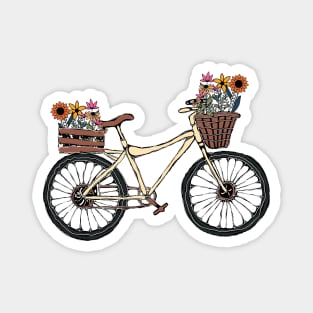 Wildflower Bicycle Cottagecore Magnet