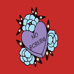 no scrubs floral heart T-Shirt