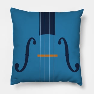 Strings in Blue and Orange Pillow