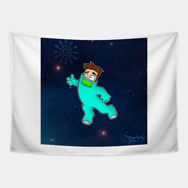 Spaceboy Tapestry by Rafael Paschoal