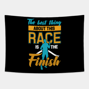 Funny Marathon Running and Cross Country Runner Foodie Tapestry