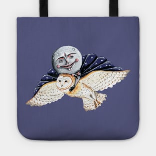 Moon man and the flying owl Tote
