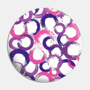 Vibrant Circle Design with Bold Paint Strokes Pin