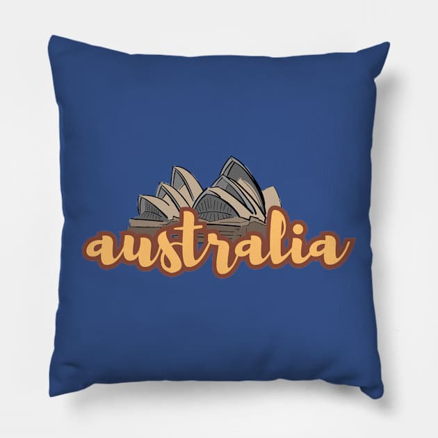 Australia Sydney Opera House Pillow by FreedoomStudio