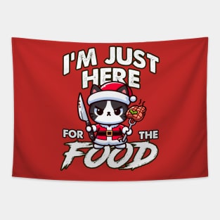 I'm just here for the food - Bad Cat Tapestry