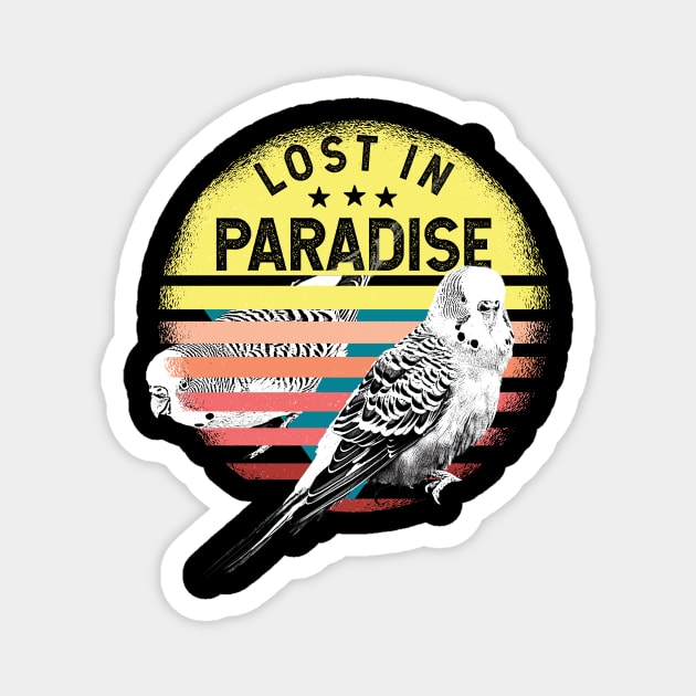 Lost in Paradise Budgies Magnet by BirdNerd