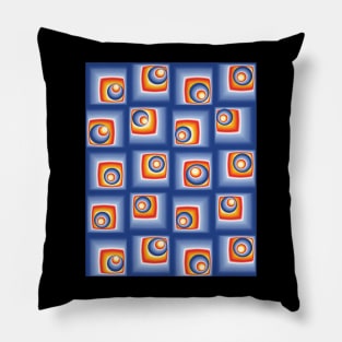 Abstract geometric shapes -blue Pillow