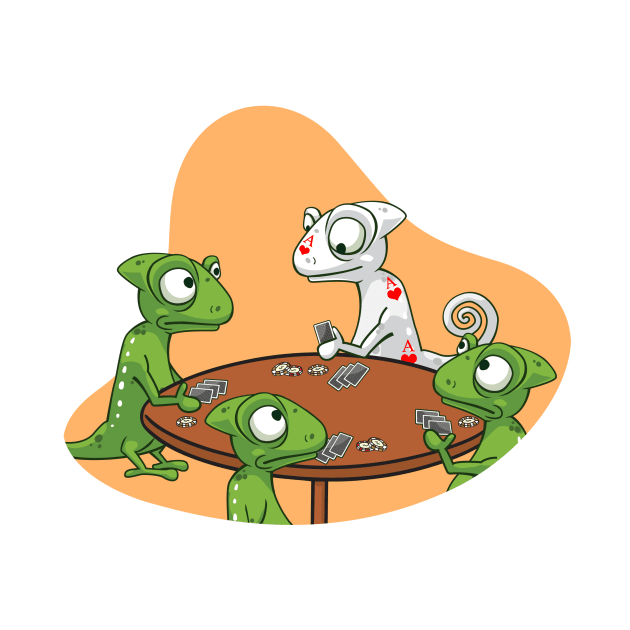 Chameleon Poker Face by Printadorable