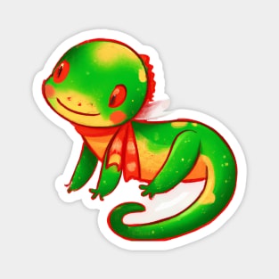 Cute Lizard Drawing Magnet