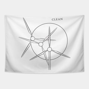 Clean Energy Windmills Tapestry