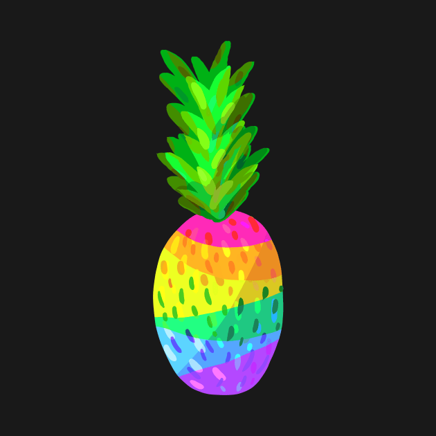 Rainbow Pineapple by KelseyLovelle