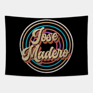 vintage circle line color Jose Madero Tapestry