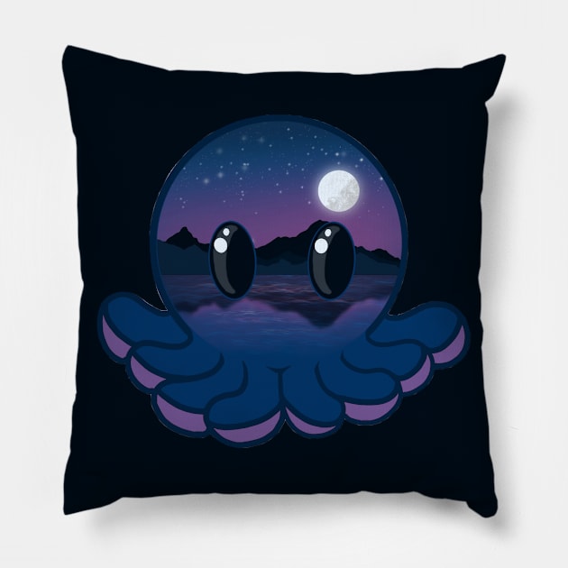 Octopus Landscape Pillow by SageBay