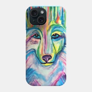 Aura of the Northern Lights Wolf Phone Case