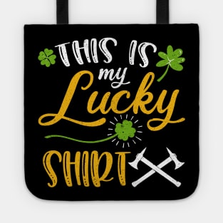 Firefighter This is My Lucky Shirt St Patrick's Day Tote