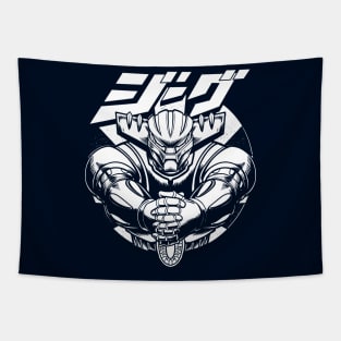 Jeeg Robot Black and White version Tapestry