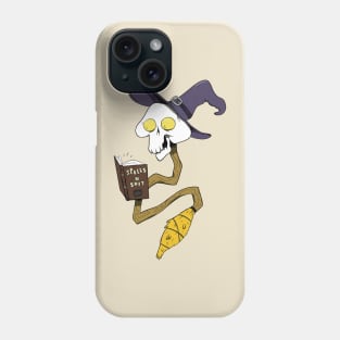 witch cowboy reading spell book Phone Case