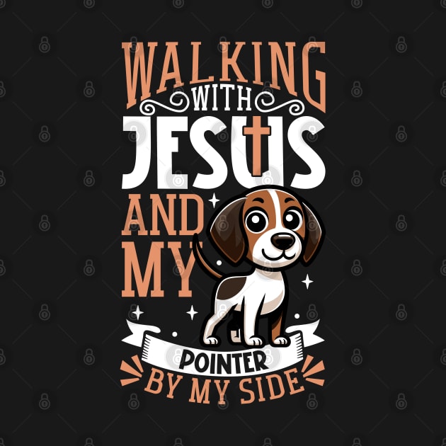 Jesus and dog - English Pointer by Modern Medieval Design