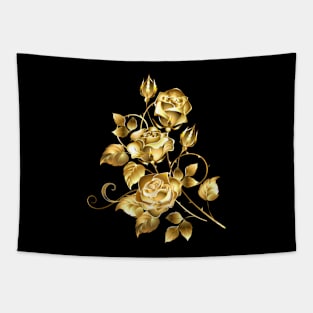 Composition of Gold Roses Tapestry