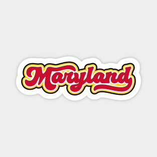 Retro Maryland Script Magnet
