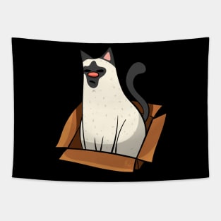 Cat In Box - Siamese Tapestry