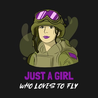 Just A Girl Who Loves To Fly T-Shirt