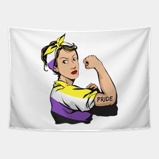 non-binary pride mom lgbt awaness Tapestry