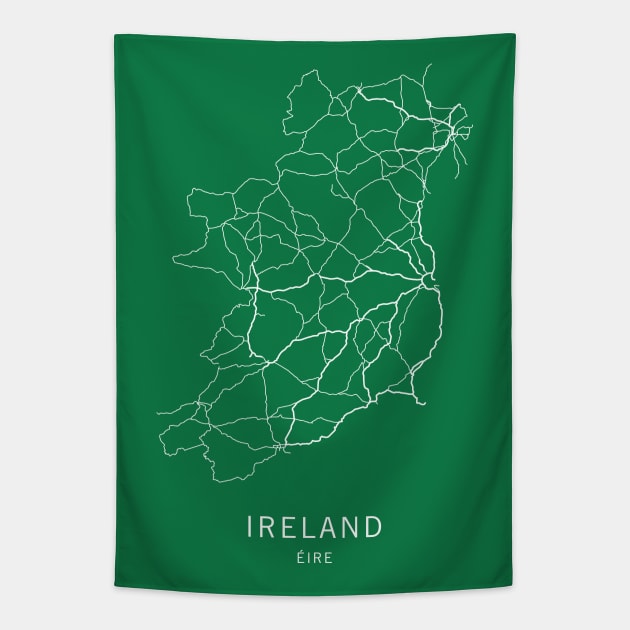Ireland Road Map Tapestry by ClarkStreetPress