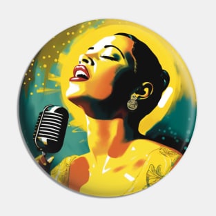 Billie Holiday Jazz Blues Singer Modern  Popart by LozsArt Pin