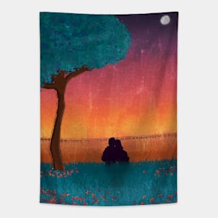 Evening Moon Tapestry